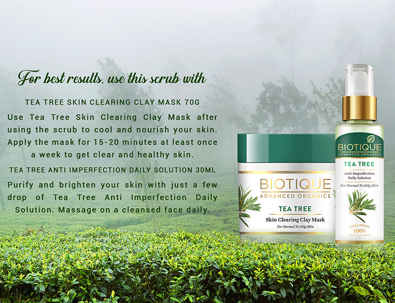 Tea tree skin clearing scrub 50gm A+ image