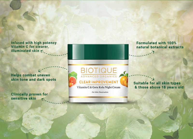 Clear improvement vitamin c & gotu kola night cream 50gm A+ image