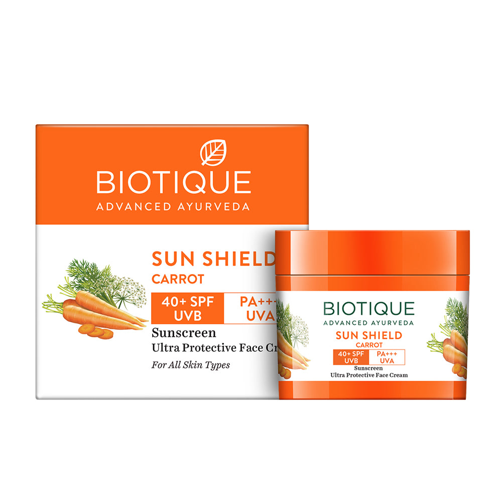 Sun shield carrot 40+spf sunscreen cream 50g