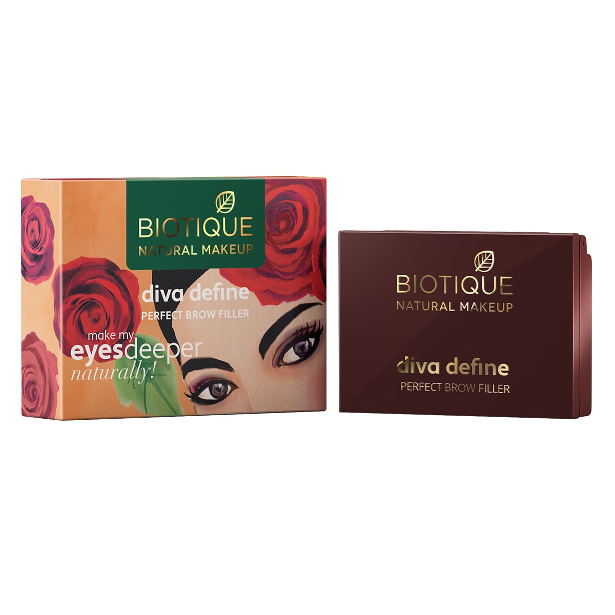 Biotique Natural Makeup Diva Define Perfect Brow Filler, Mocha Espresso, 3g