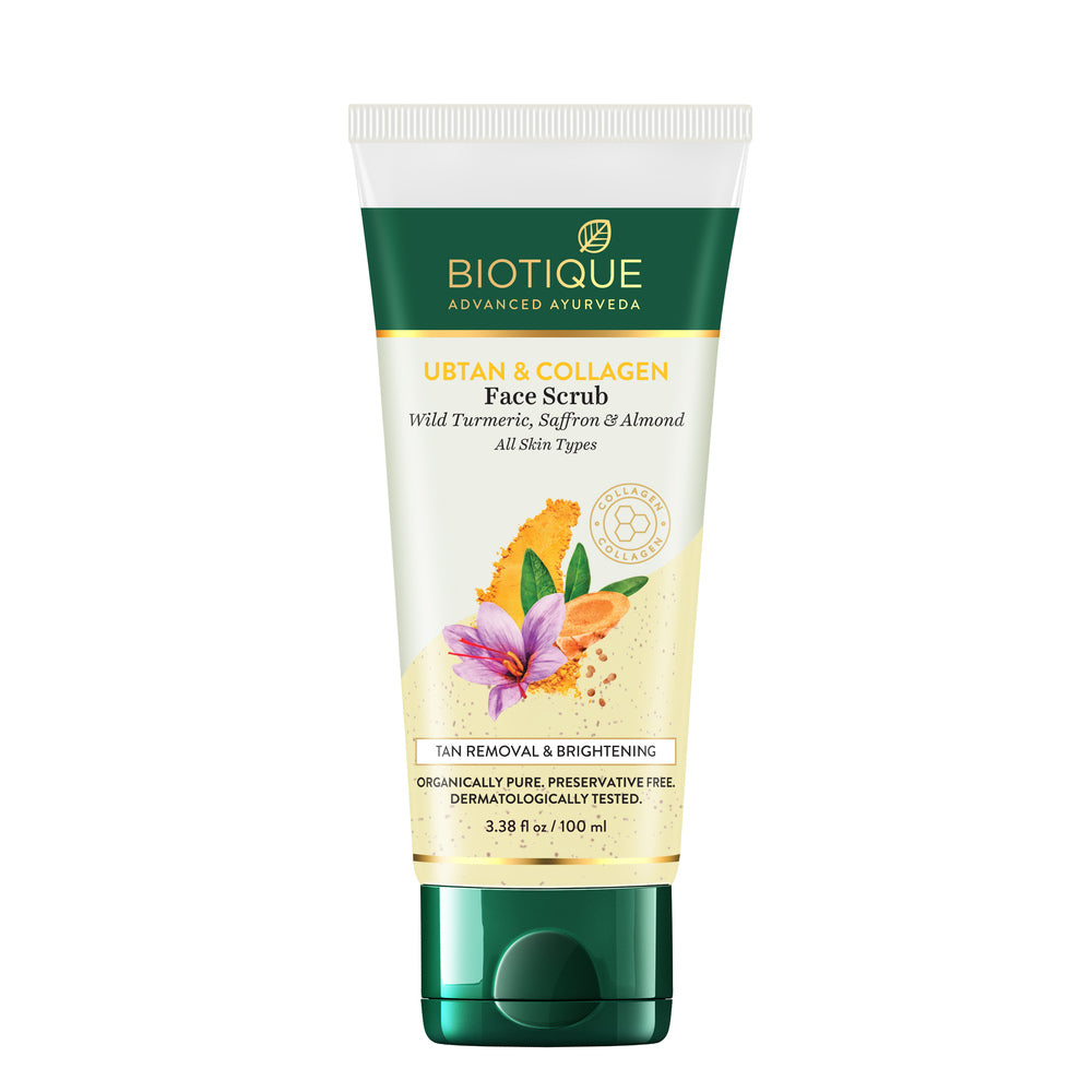 Biotique ubtan & collagen face scrub  100g