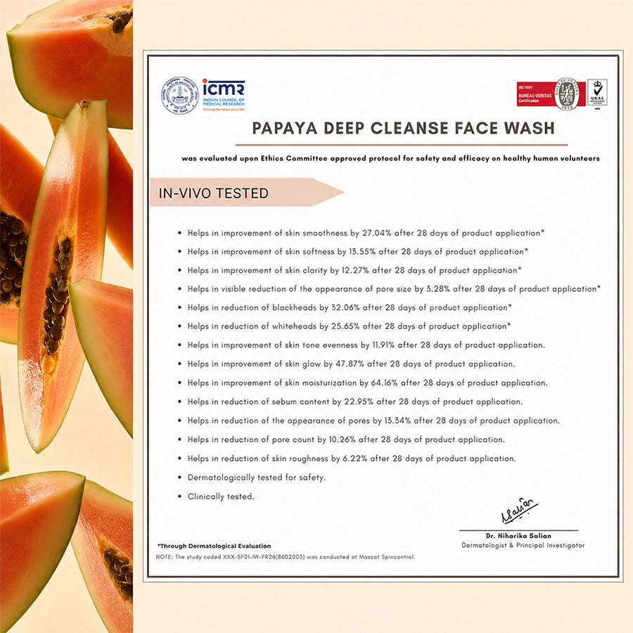 Papaya Deep Cleanse Face Wash 200ml