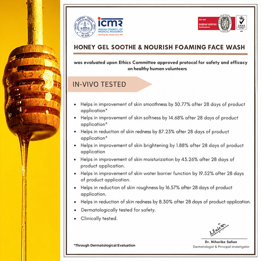 Honey Gel Soothe & Nourish Foaming Face Wash - 300ml