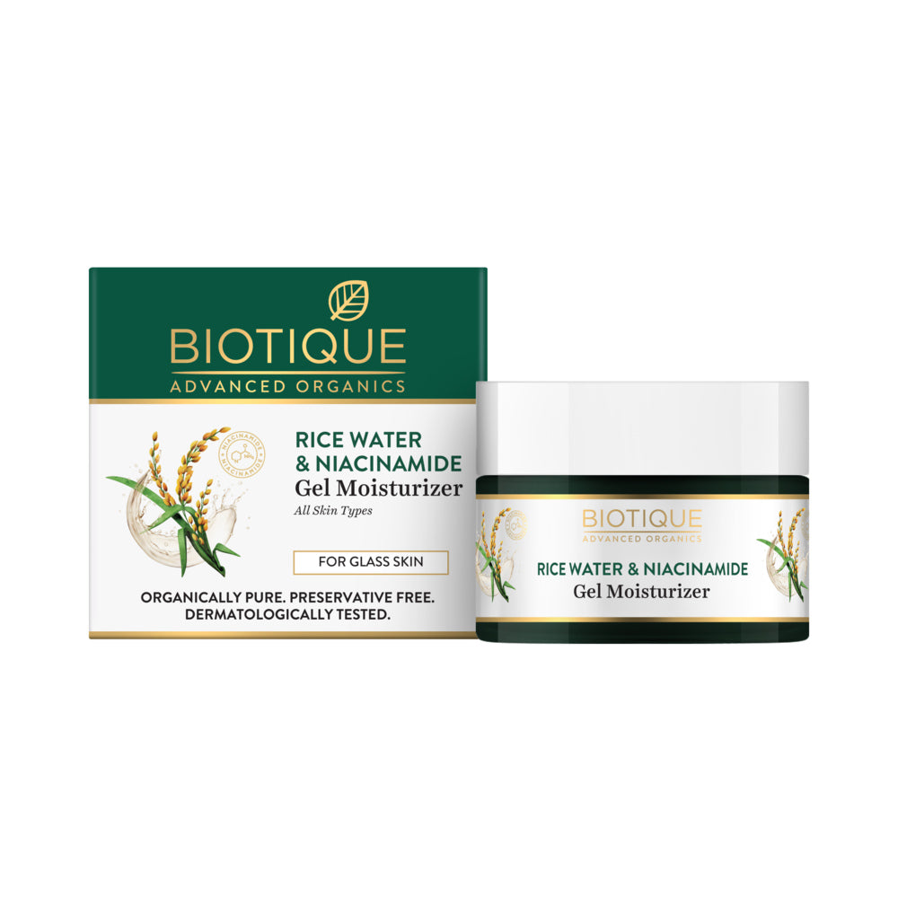 Biotique rice water & niacinamide gel moisturizer 50ml