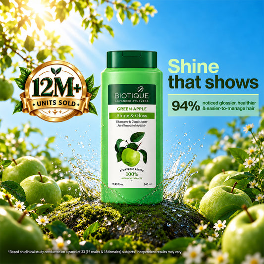 Green apple shine & gloss shampoo & conditioner - 340ml