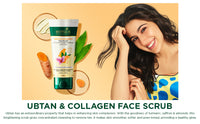 Biotique ubtan & collagen face scrub  100g