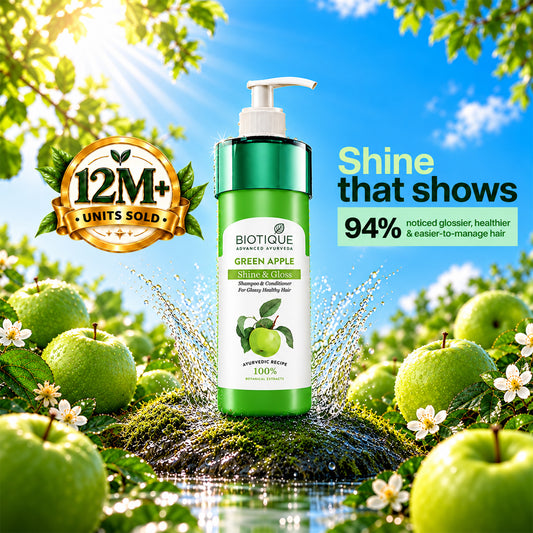 Green apple shine & gloss shampoo & conditioner - 800ml