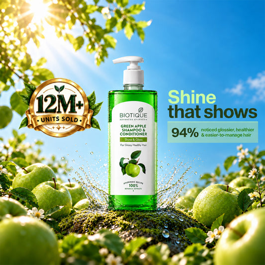 Green apple shine & gloss shampoo & conditioner - 500ml