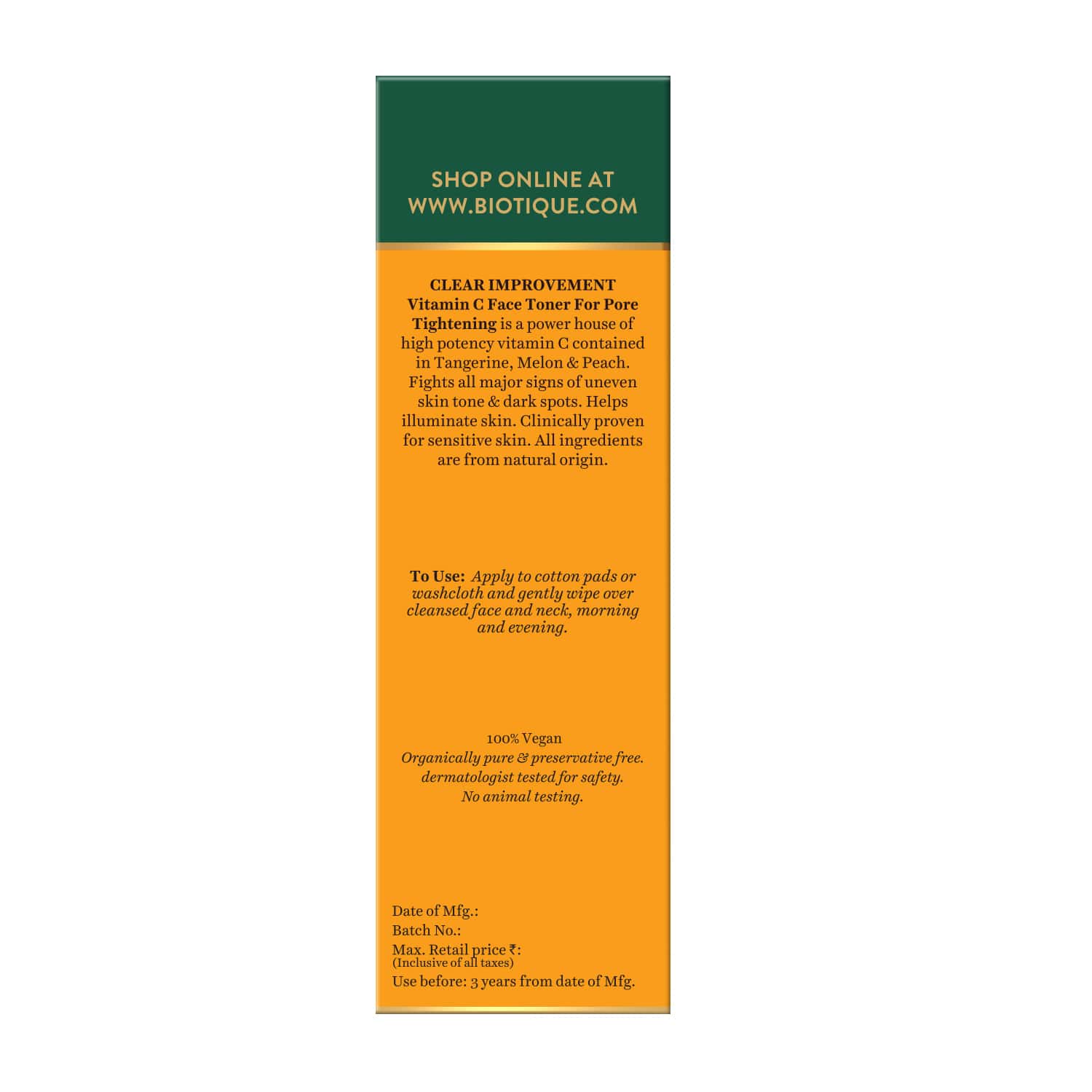Clear improvement vitamin c face toner 120ml