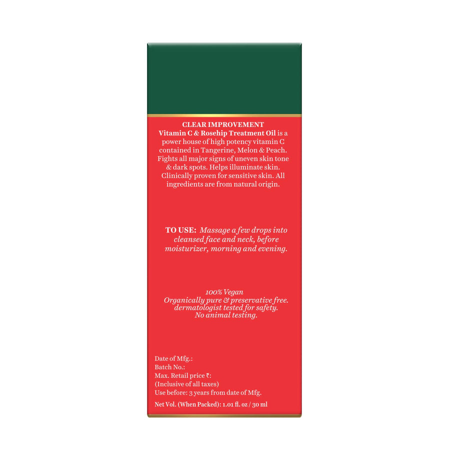 CLEAR IMPROVEMENT Vitamin C & Rosehip & Treatment Oil Brightness & Reduce Photo aging  30ml