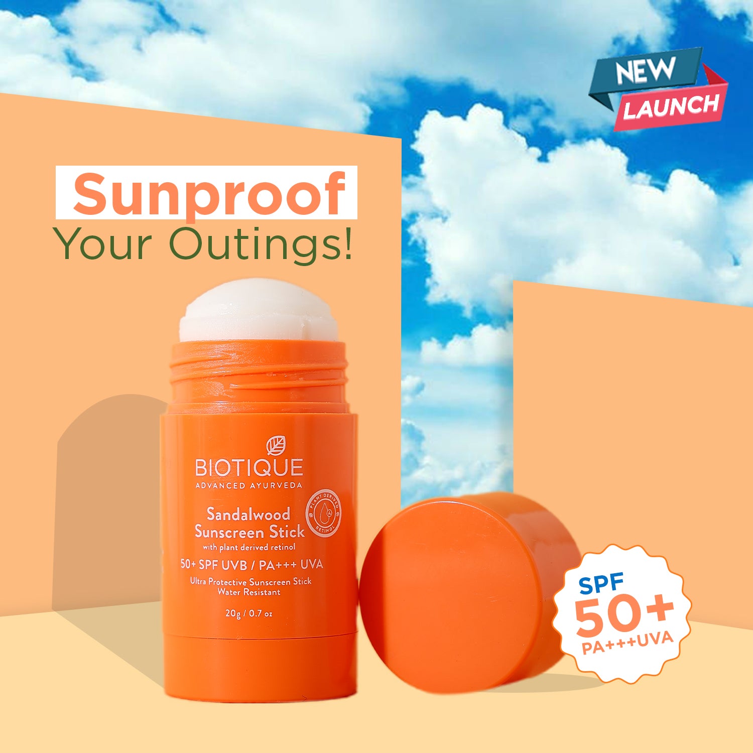 Sandalwood Sunscreen Stick, SPF 50+ , 20g