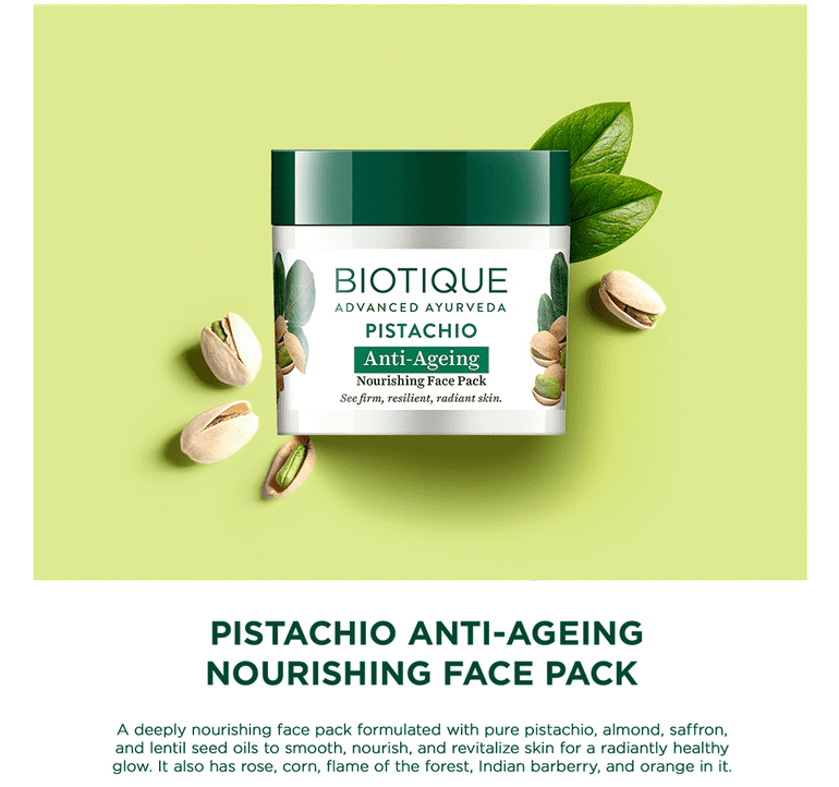 Pistachio anti ageing nourishing face pack - 175g