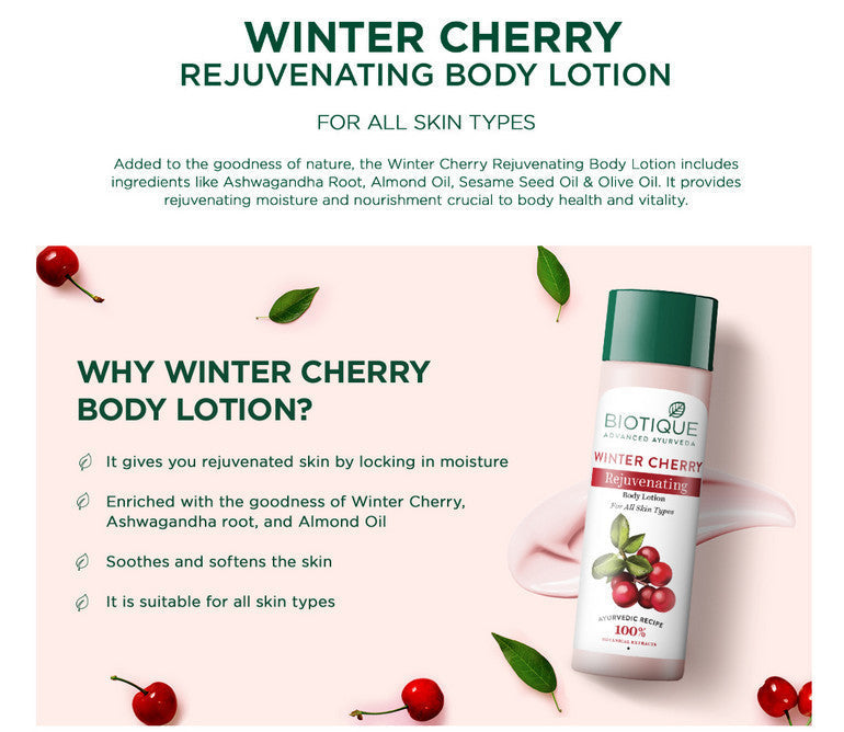 Winter Cherry Rejuvenating Body Lotion - 180ml