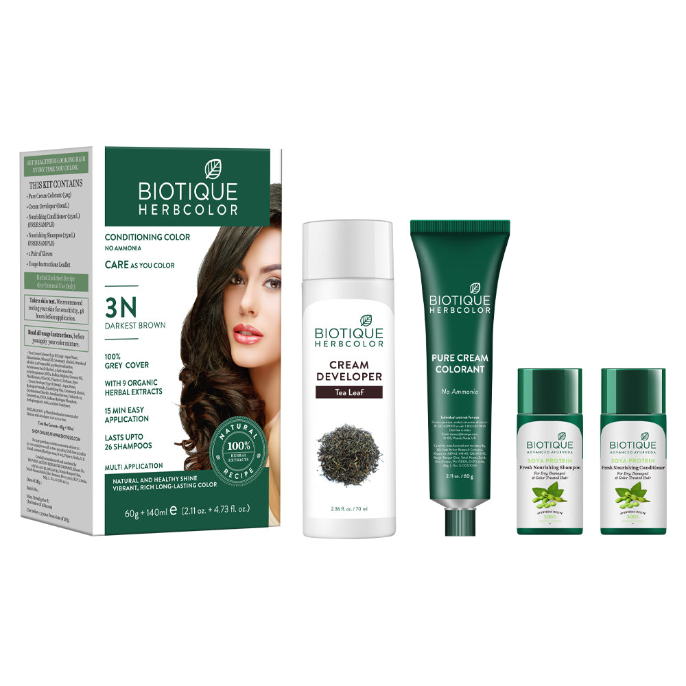 Herbcolor Darkest Brown- 3N, 60g+140ml