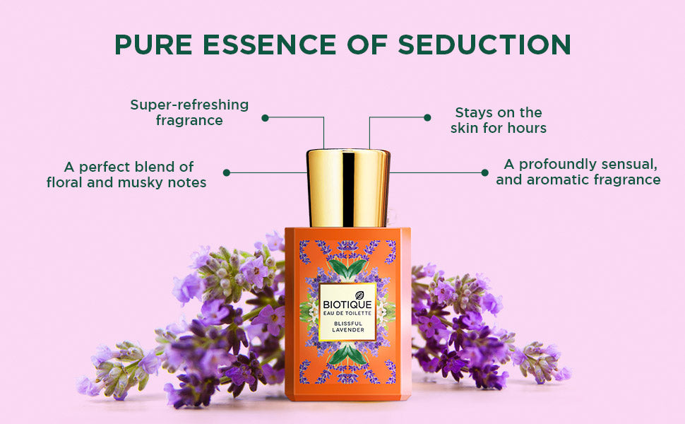 BIOTIQUE BLISSFULL LAVENDER Eau De Toilette 50ml A+ content