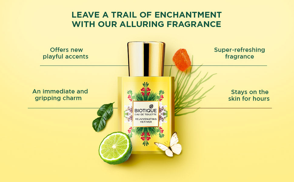 BIOTIQUE REJUVENATING VETIVER Eau De Toilette 50ml A+ content