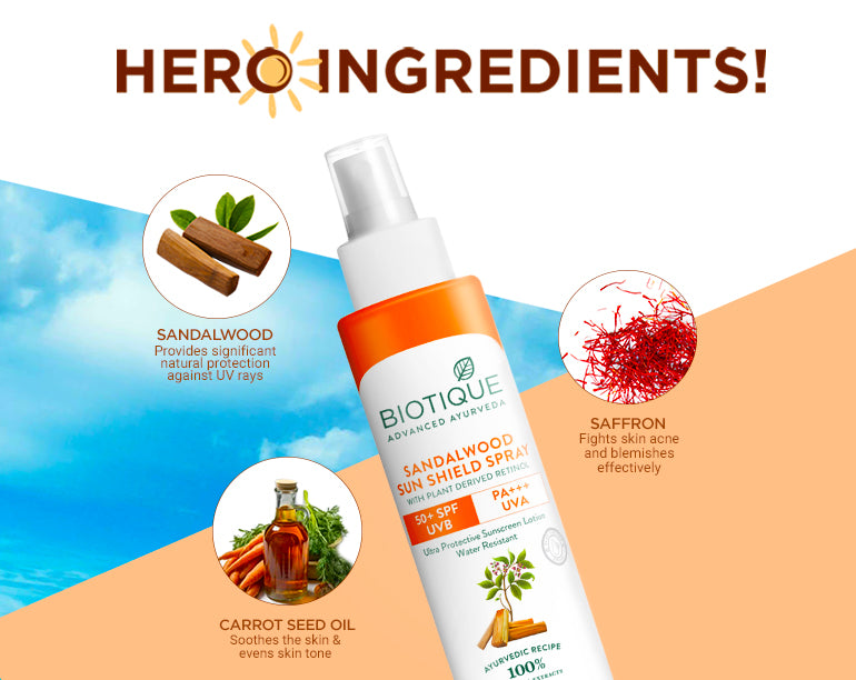 Sandalwood Sunshield Spray SPF 50+  120ml A+ content