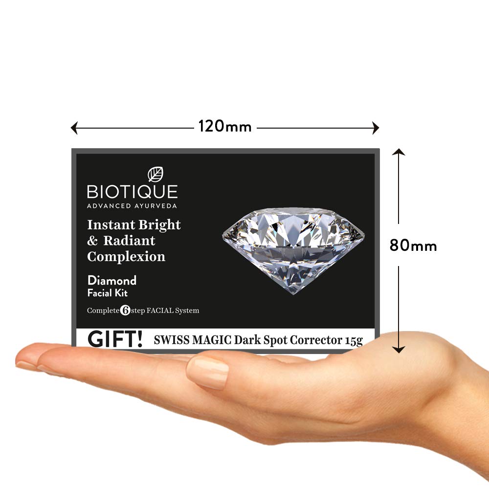 Diamond instant bright & radiant complexion facial kit (5 × 10g + 15g) – pack of 2