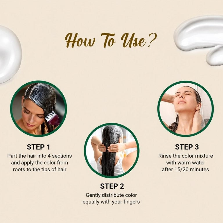 How to use Biotique Herbcolor Hair Colour 2N Ebony Black (50g + 110ml)