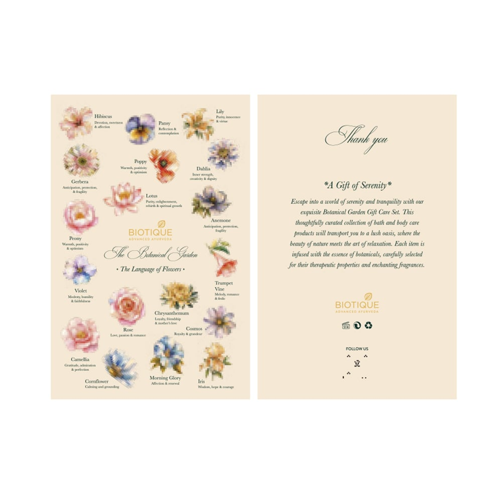 Biotique the botanical garden - bath & body care gift set (6 x 50ml)