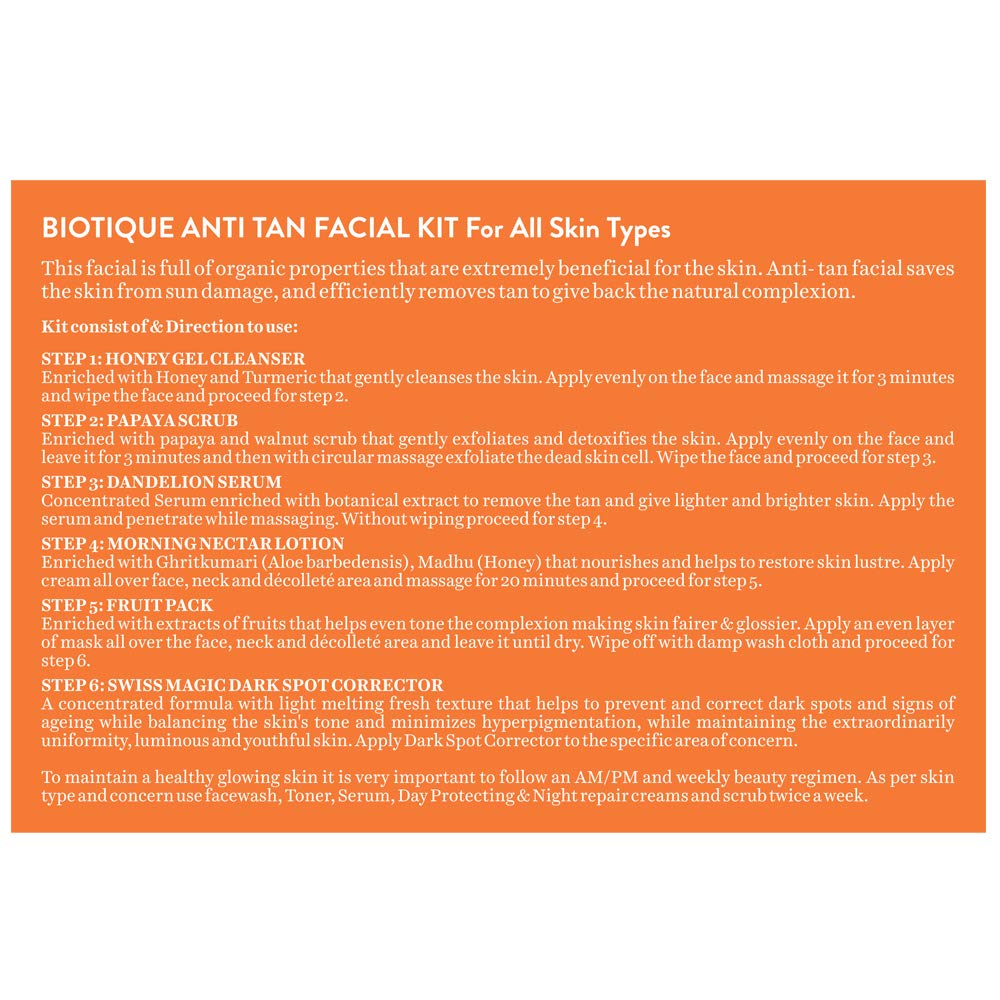 Tan removal clear young skin facial kit 5x10g + 15g