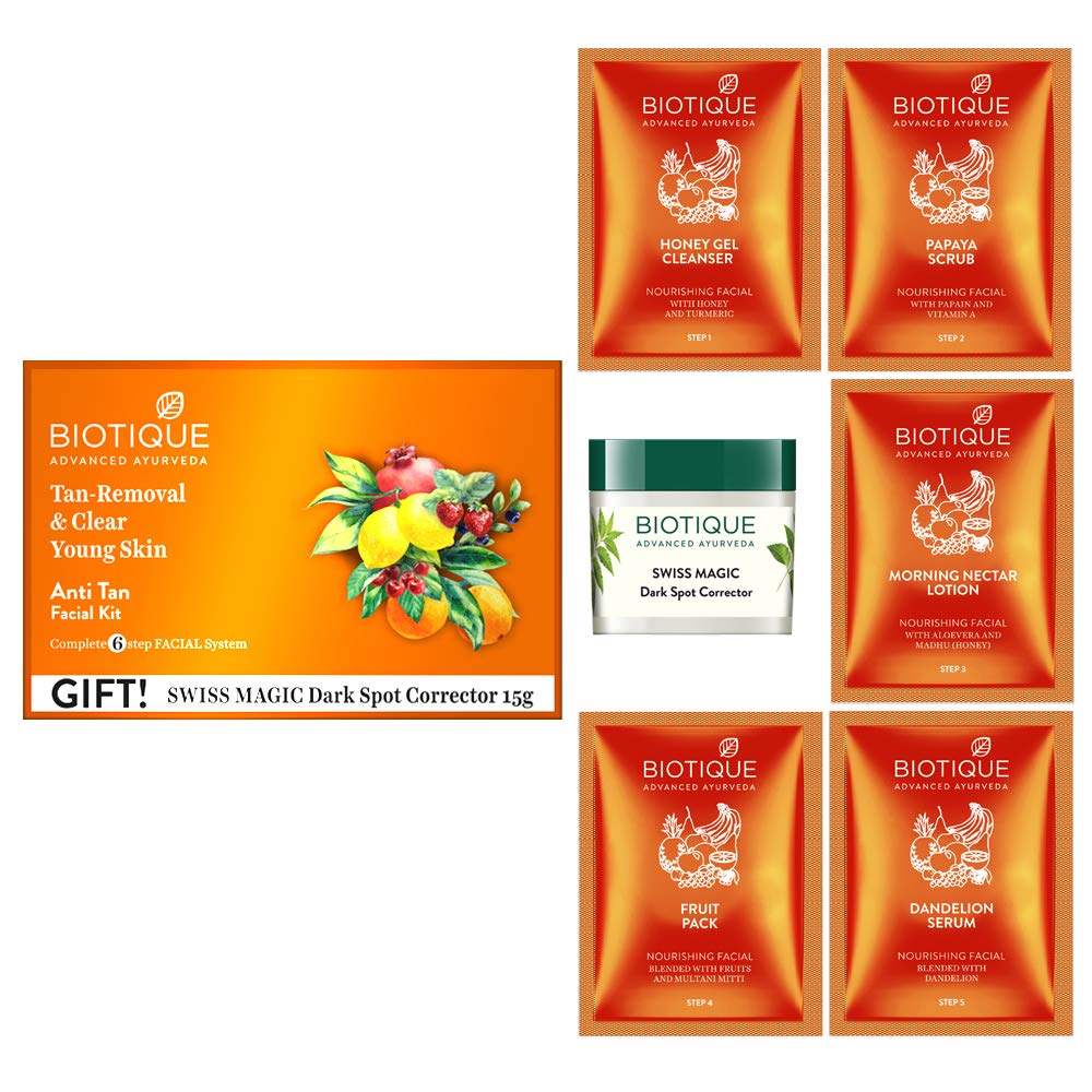 Tan removal clear young skin facial kit 5x10g + 15g