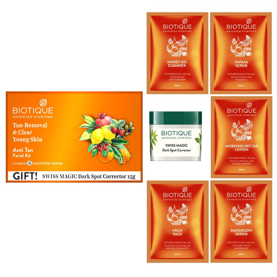 TAN REMOVAL Clear Young Skin Facial Kit (5x10g + 15g) – Pack of 2