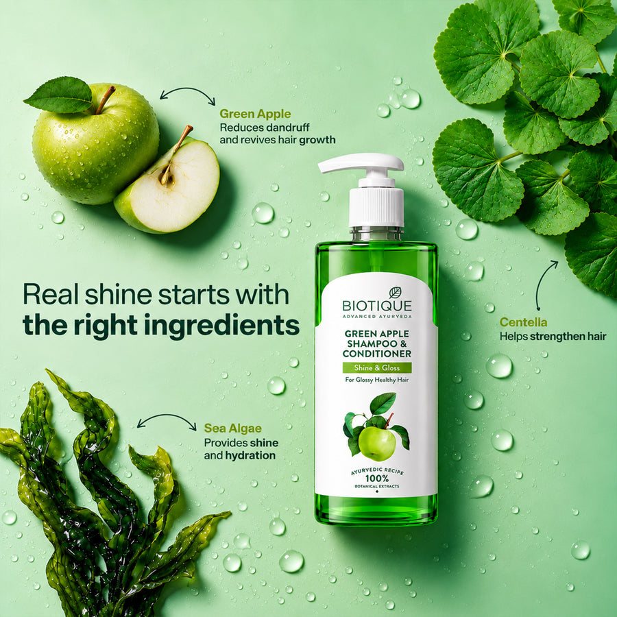 Green Apple Shine & Gloss Shampoo & Conditioner - 500ml