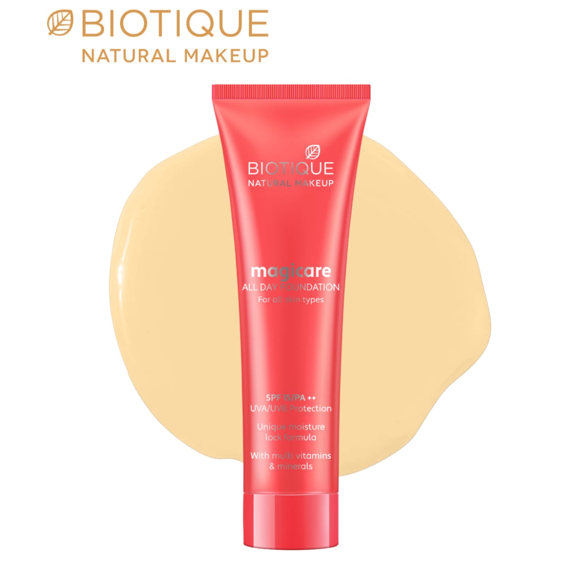 Biotique natural makeup magicare all day foundation, gypsum, 30ml