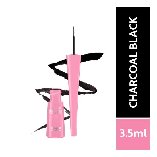 Biotique Natural Makeup Stargaze Matte Eye Liner, Charcoal Black, 3ml