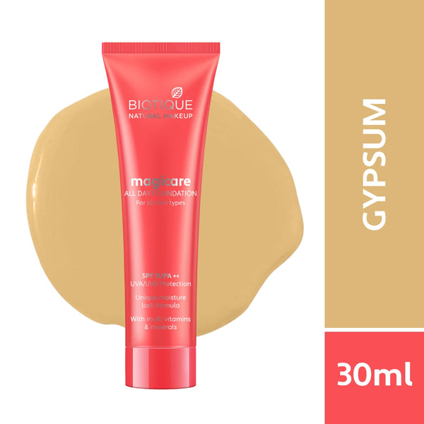 Biotique natural makeup magicare all day foundation, gypsum, 30ml