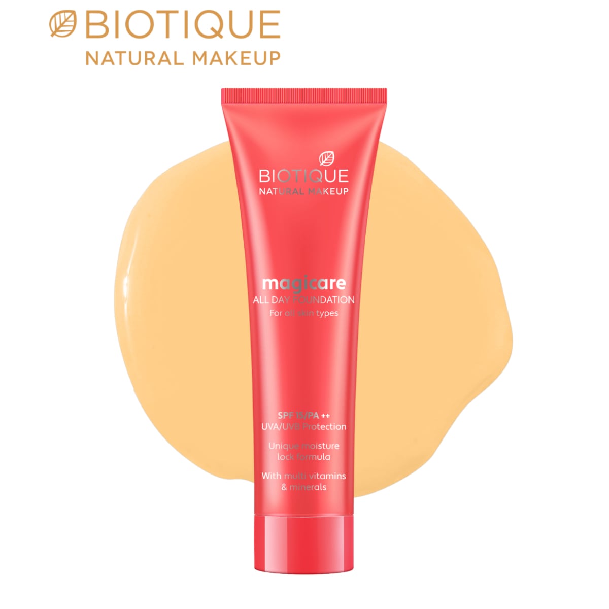 Biotique natural makeup magicare all day foundation, gypsum, 30ml