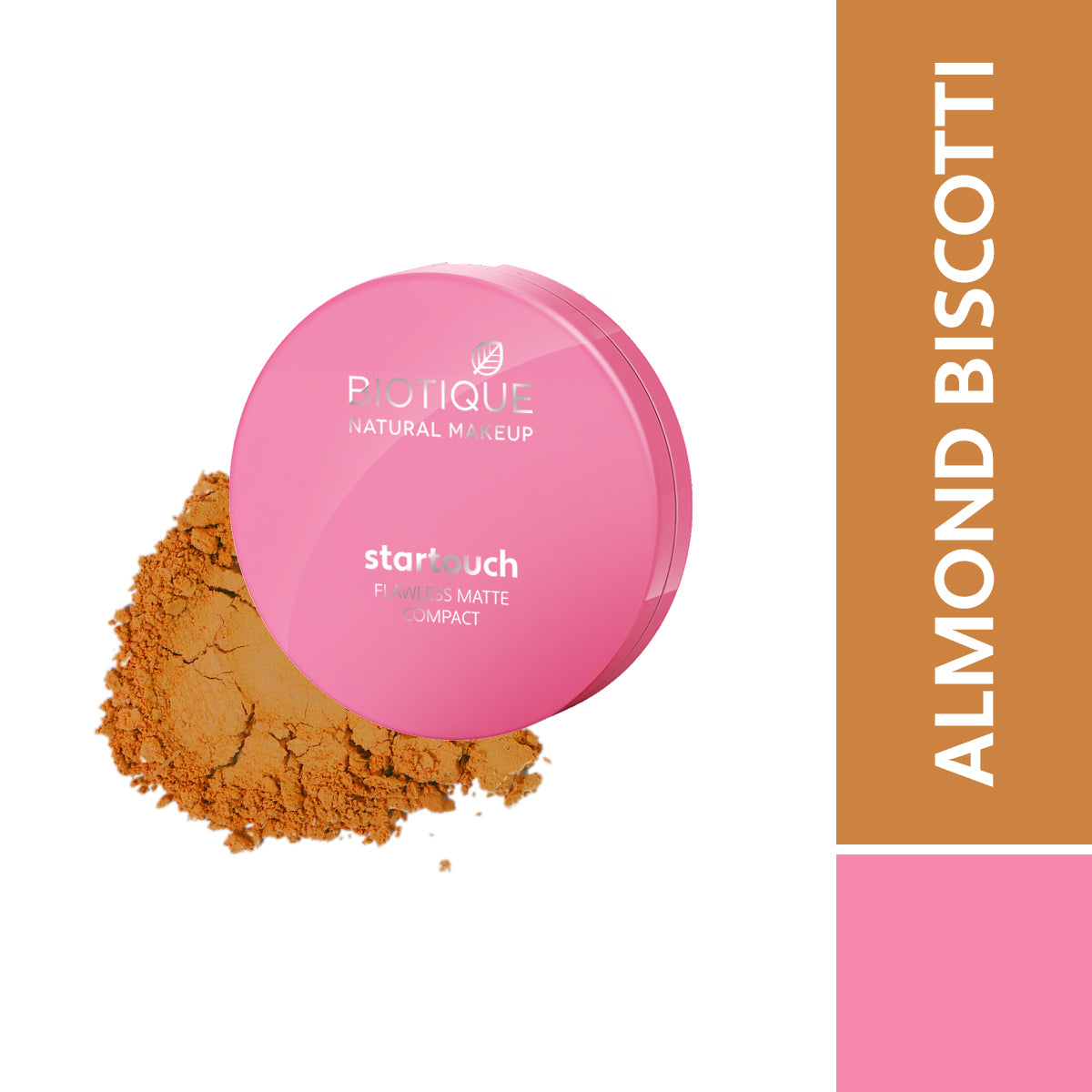 Biotique natural makeup startouch flawless matte compact, tawny nutmeg, 9g