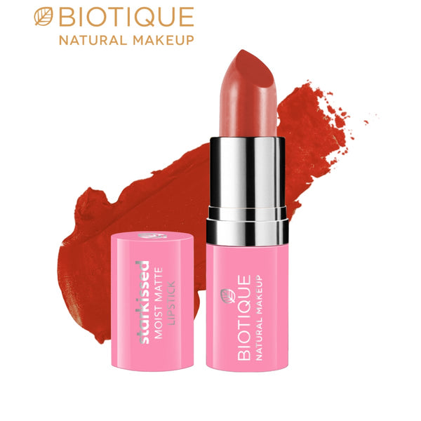 Biotique natural makeup starkissed moist matte lipstick, date night
