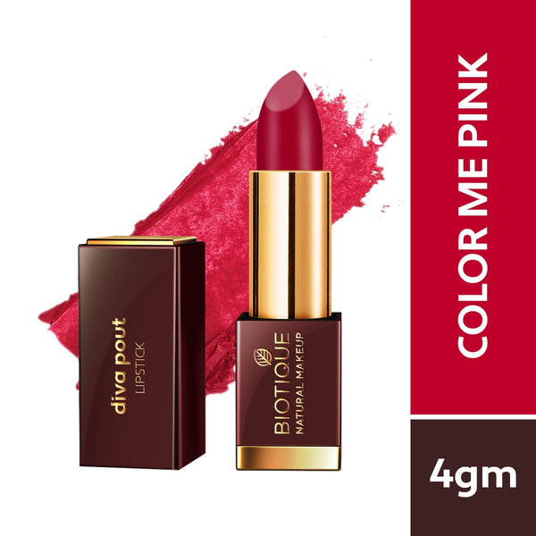 Biotique natural makeup diva pout lipstick, color me pink, 4g