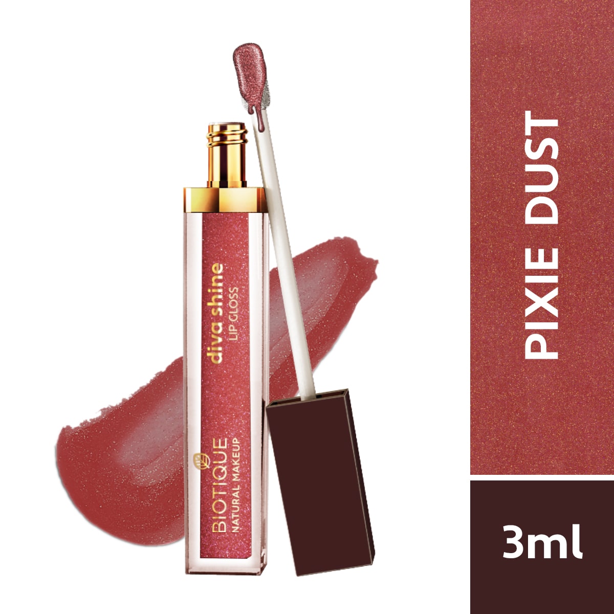 Biotique natural makeup diva shine lip gloss, sugar plum maroon