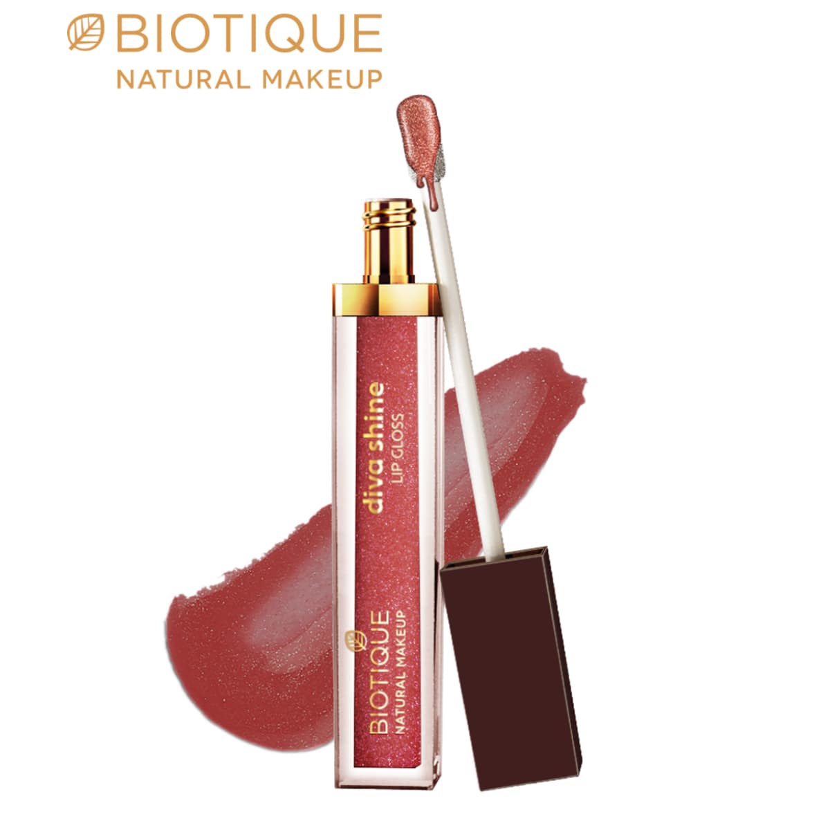Biotique natural makeup diva shine lip gloss, sugar plum maroon