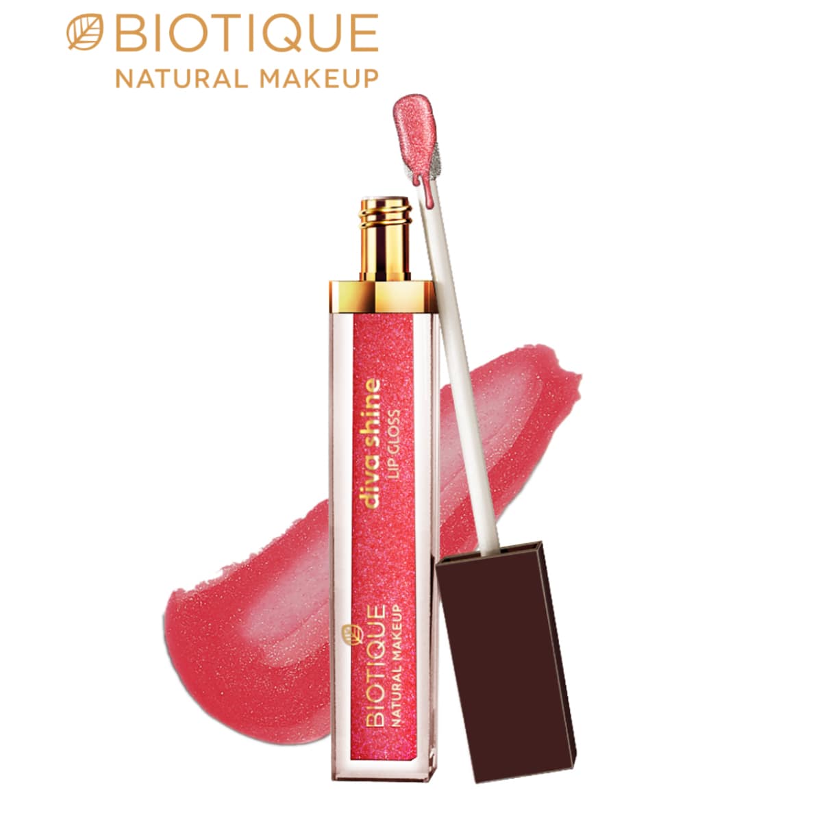 Biotique natural makeup diva shine lip gloss, sugar plum maroon