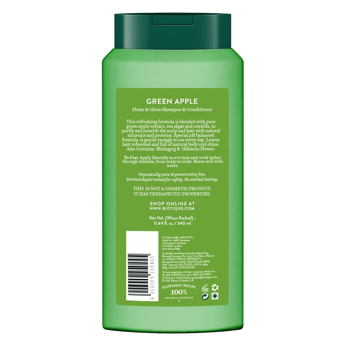 Green Apple Shine & Gloss Shampoo & Conditioner 340ml