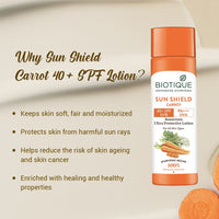 Sun shield carrot sunscreen 120ml spf 40+