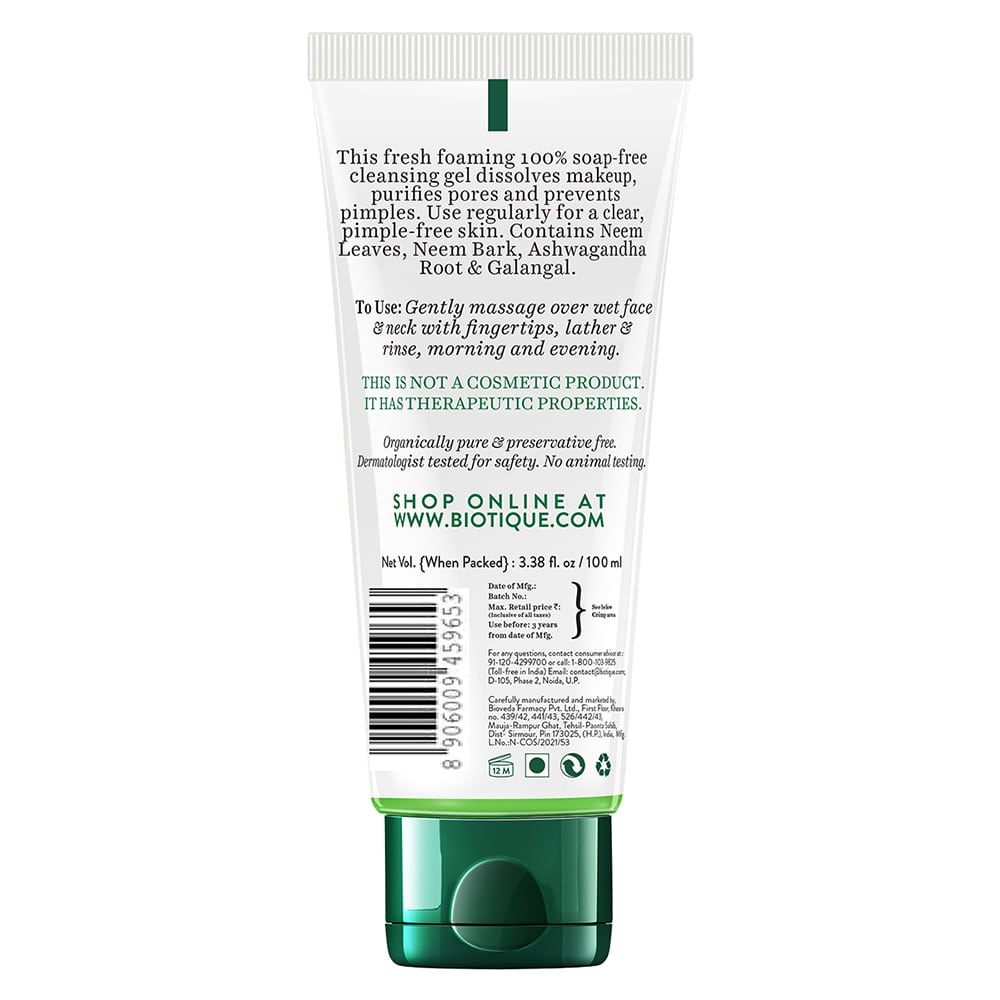 Fresh neem pimple control face wash