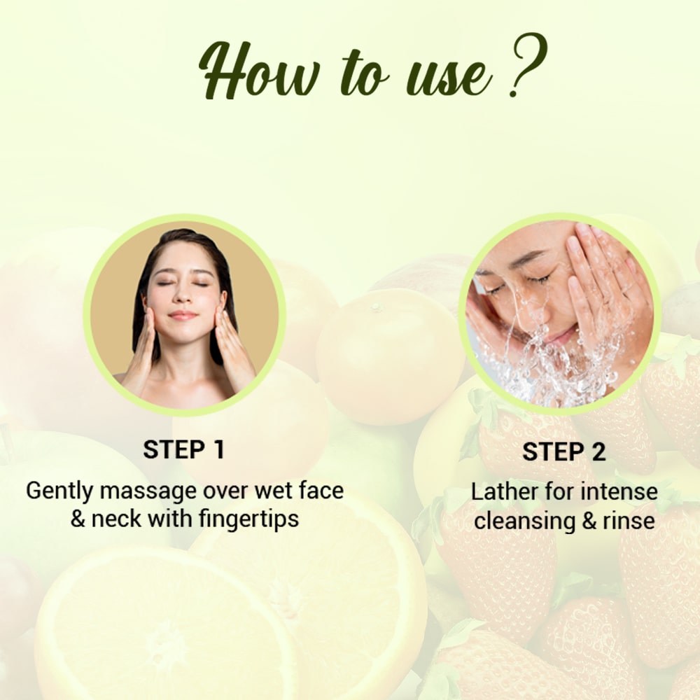 Fruit brightening face wash