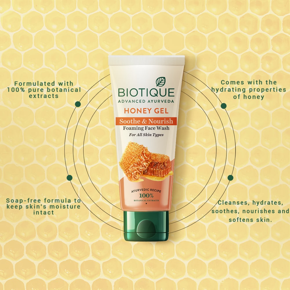 Honey gel soothe & nourish foaming face wash