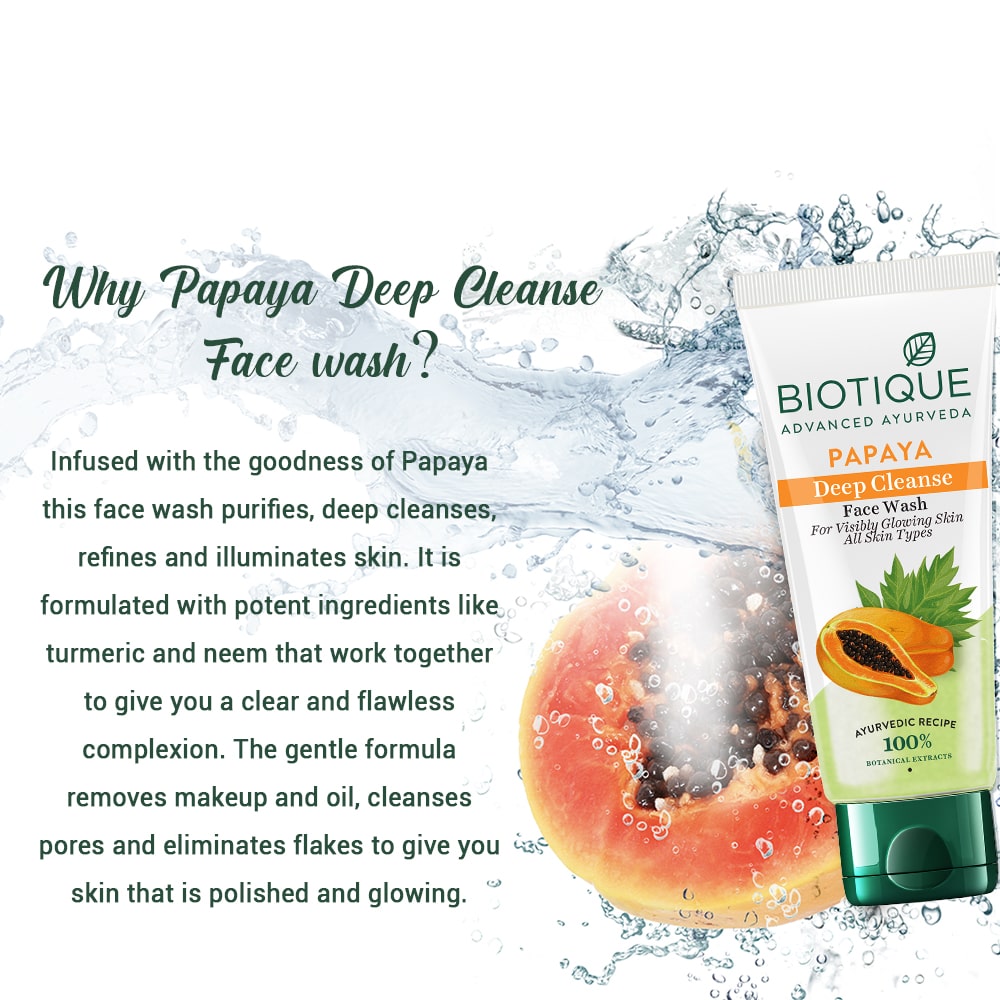 Papaya deep cleanse face wash