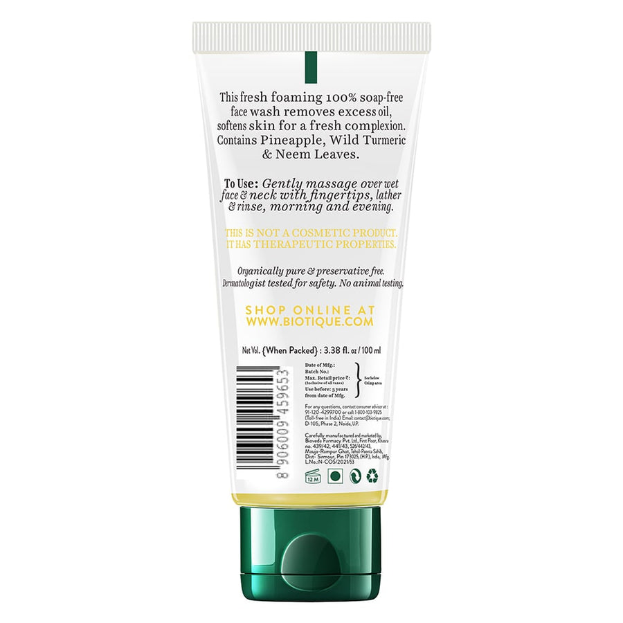 Pineapple Oil Control Foaming Face Wash - 100ml