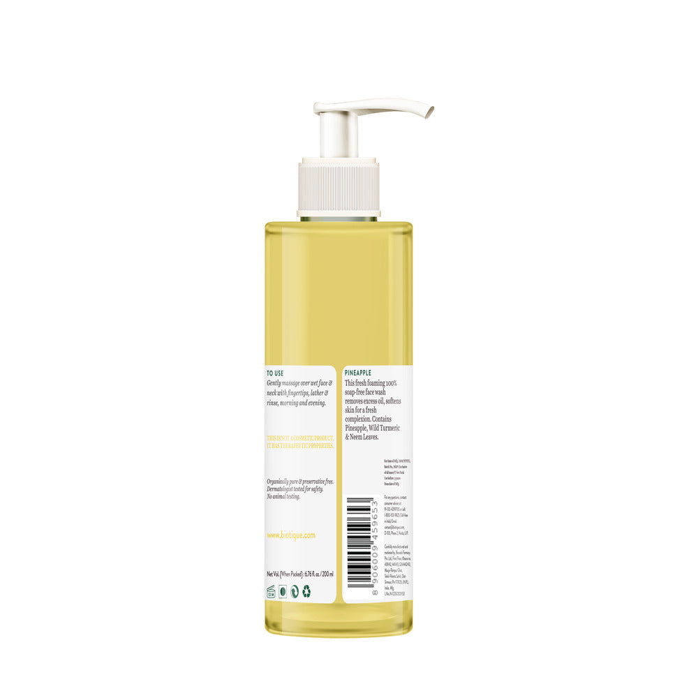 Pineapple oil control foaming face wash