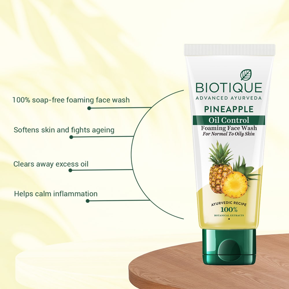 Pineapple oil control foaming face wash
