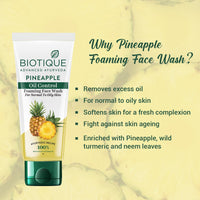 Pineapple oil control foaming face wash - 300ml