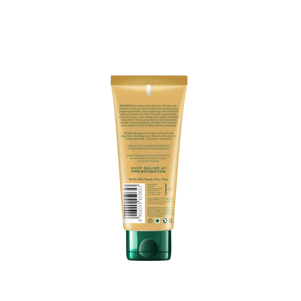 Walnut exfoliating & polishing face scrub 50g