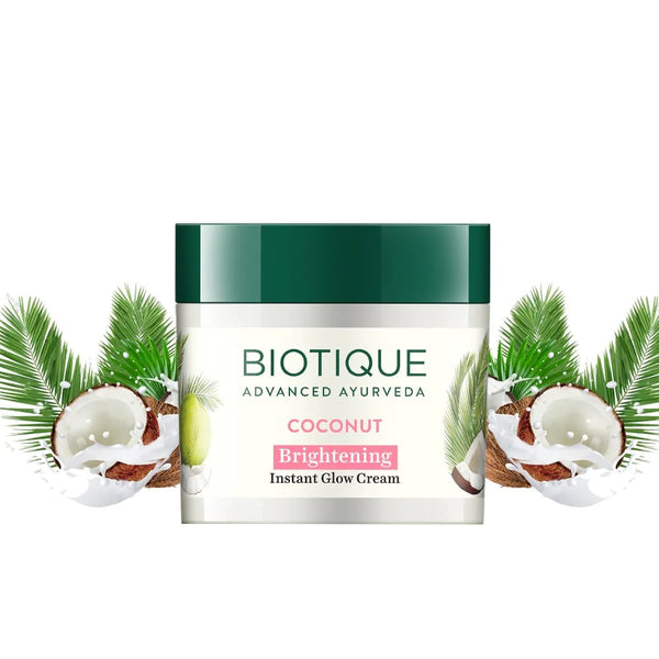 Coconut brightening instant glow cream
